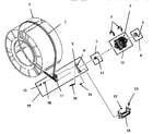 Speed Queen FG6241 motor, idler and belt diagram