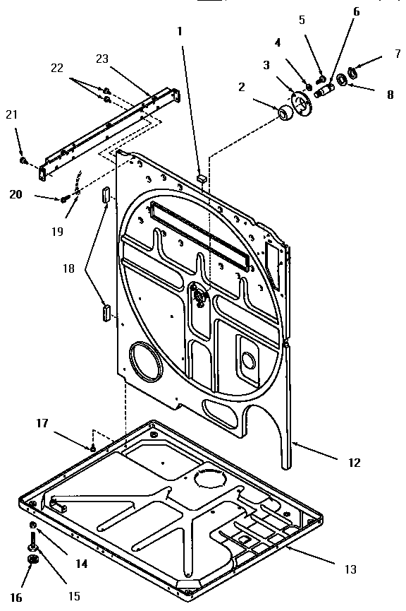 REAR FRAME AND FRAME BASE