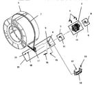 Speed Queen FG6211 motor, idler and belt diagram