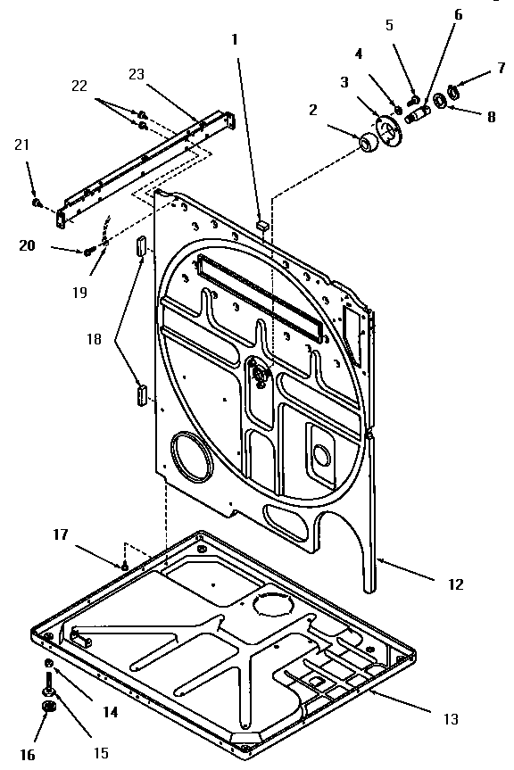 Rear frame and frame base