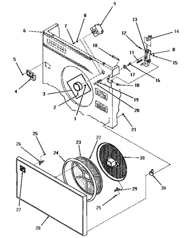 Timer, start switch and loading door
