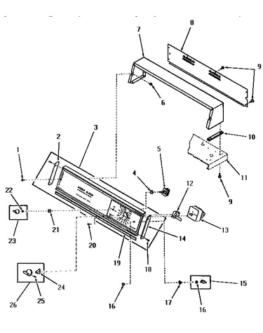 Control panel, control hood and controls