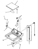 Cabinet top, lid, switch, inlet valve and hoses