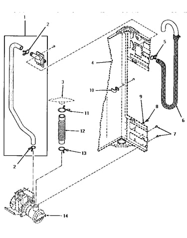 Drain pump and hoses