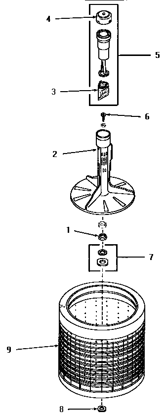 AGITATOR AND WASHTUB