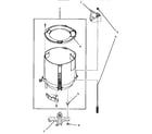 Speed Queen HA1200 outer tub and snubber assembly diagram