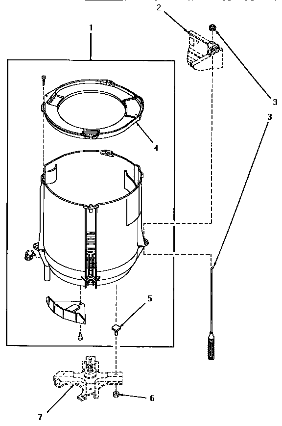 OUTER TUB AND SNUBBER ASSEMBLY
