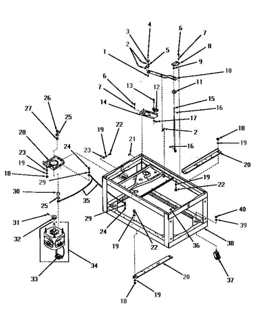 Wash motor and frame