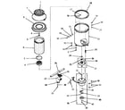 Speed Queen DH1150 spin tub and motor diagram