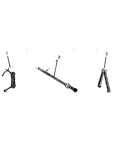 Power cord, inlet hose and clothes tongs