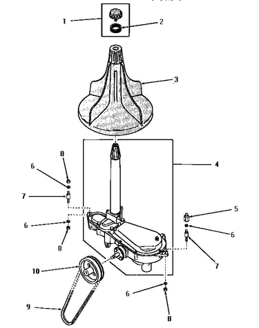 Agitator and transmission assembly