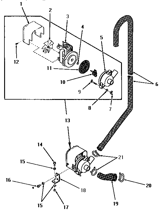 MOTOR AND SPIN PUMP ASSEMBLY