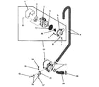 Speed Queen DH1140 motor and spin pump assembly diagram