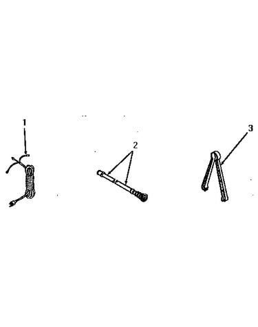 Power cord, inlet hose and clothes tongs