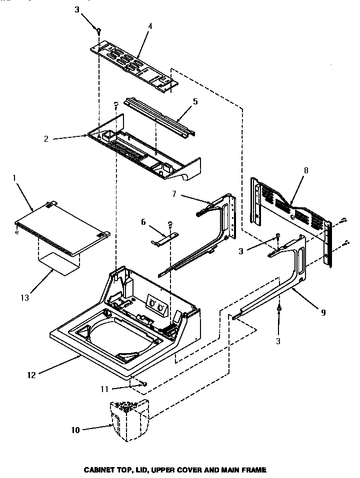 CABINET TOP, LID, UPPER COVER & MAIN FRAME