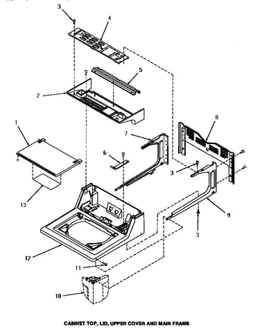 Cabinet top, lid, upper cover & main frame