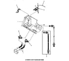 Speed Queen MA8800 lid switch, inlet valves & hoses diagram