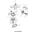 Speed Queen MA8800 motor, belt & solenoid diagram