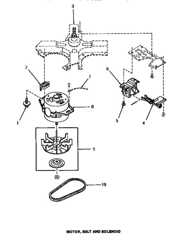Motor, belt & solenoid