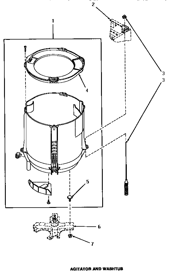 AGITATOR & WASHTUB