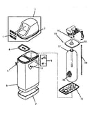 Cabinet, resin tank, control, tank adapter & by-pass valve