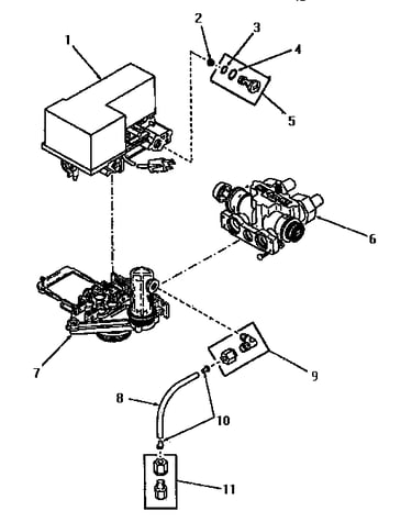 Control, tank adapter and by-pass valve