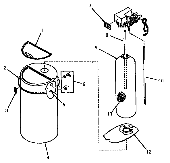 CABINET, RESIN TANK, CONTROL, TANK ADAPTER & BY-PASS VALVE