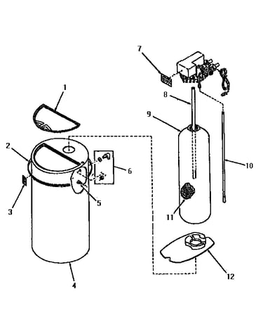 Cabinet, resin tank, control, tank adapter & by-pass valve
