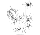 Speed Queen DG3341 motor, idler & belt diagram