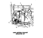 Speed Queen DG3341 160p3 bottom exhaust deflector kit diagram