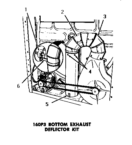 160p3 bottom exhaust deflector kit