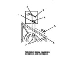 Speed Queen FG3331 drum light & cover plate diagram