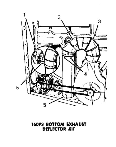 160p3 bottom exhaust deflector kit