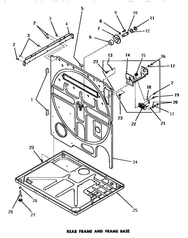 Rear frame and frame base
