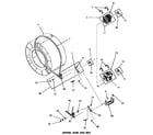 Speed Queen DE1020 motor, idler & belt diagram