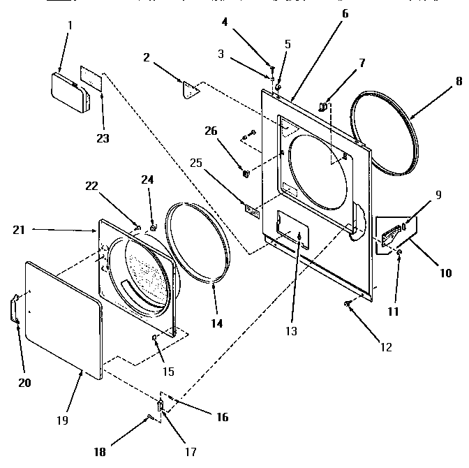 Loading door, front panel & seals