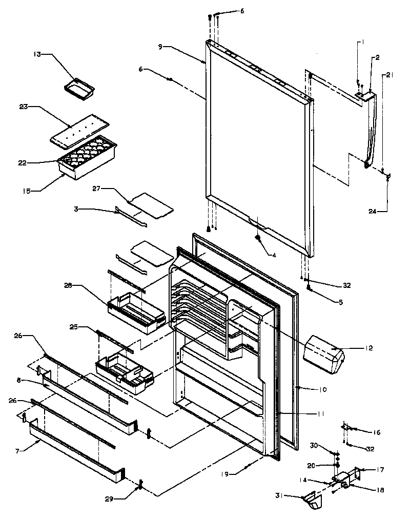 Refrigerator door