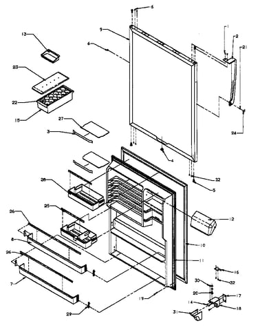 Refrigerator door