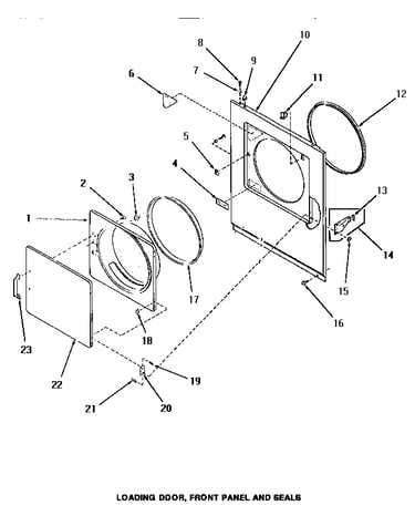 Loading door, front panel & seals