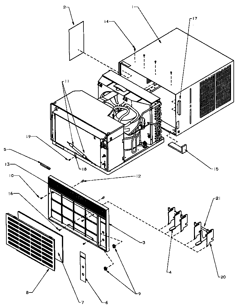 Front assembly & miscellaneous outercase parts