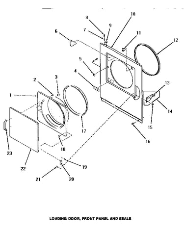Loading door, front panel & seals
