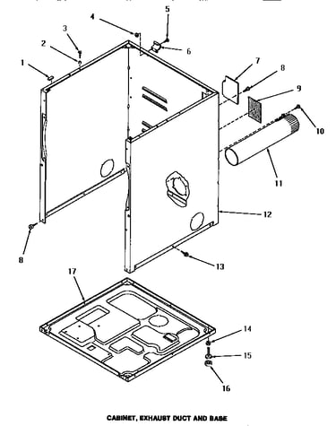 Cabinet, exhaust duct & base