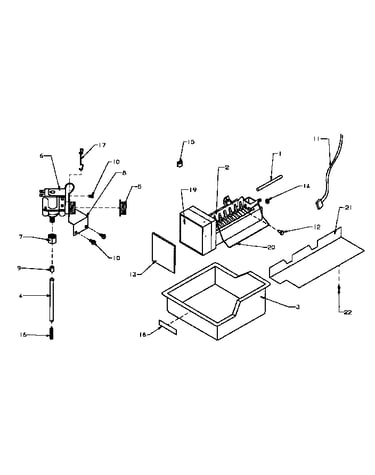 Add-on ice maker assembly (ic2/p3647509w)