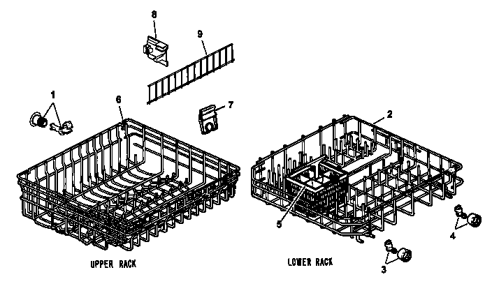 Upper/lower racks