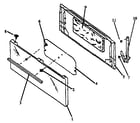 Caloric EBE22AA0CEH-P1142442N oven door assembly diagram