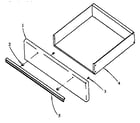 Caloric EBE22AA0CEH-P1142442N storage drawer assembly diagram