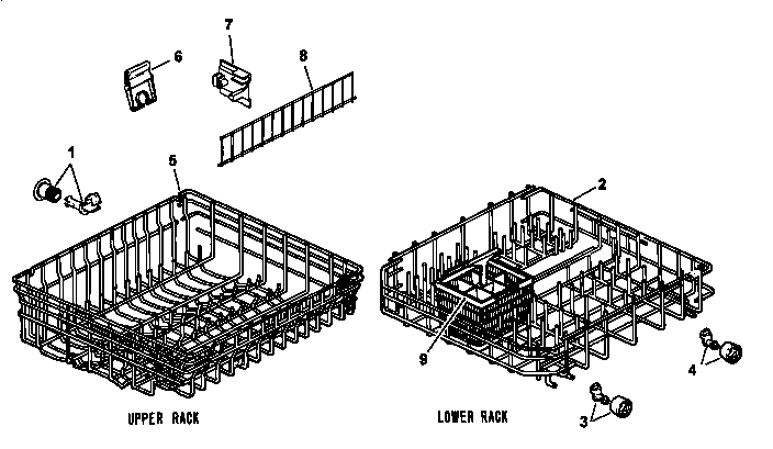 Upper/lower racks