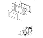 Amana MW85T-P1154506M door and control panel assembly diagram