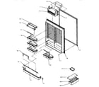 Amana BZ22R5L-P1182301WL refrigerator inner door diagram
