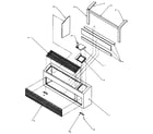 Amana PTC09335J/P1169107R front assembly diagram